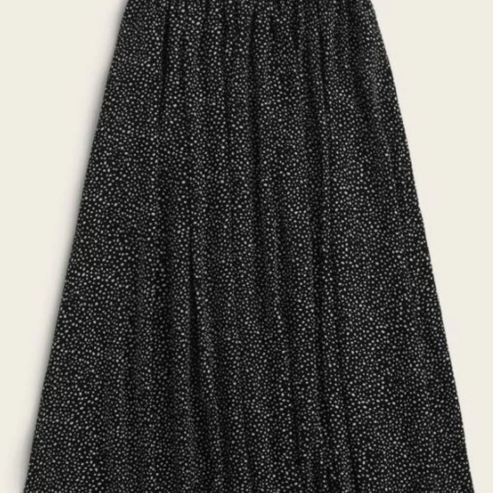 Allover Print Elastic Waist Midi Skirt